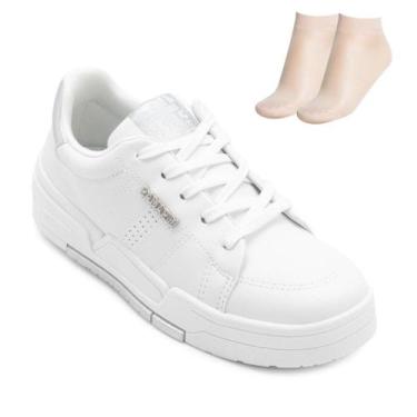 Imagem de Tênis Casual Ramarim BP e Meia RM26-26891, Branco, Prata, 36