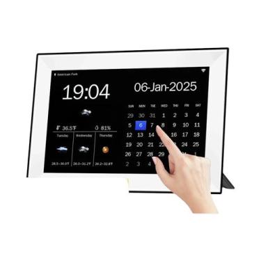 Imagem de Relógio Digital Com Tela Touch De 10.1 Polegadas, Calendário, Previsão