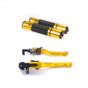 Imagem de KIT Manete Curto e Manopla Esportivo Monster Yamaha Mt03 16 A 24 Yzf R