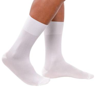Imagem de Meia Social Adulto Lupo Sportwear Cano Alto Branca - 03100, Branco, 37