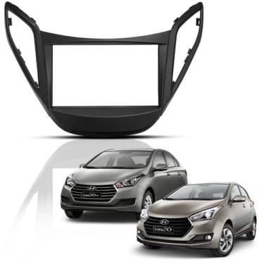 Imagem de Moldura Central Painel 2 Din Hyundai Hb20 Hb20s Multimídia Dvd - Ludov