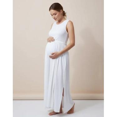 Imagem de Vestido FEMININO GESTANTE Branco Emma Fiorezi, Branco, M VESTE 38/40