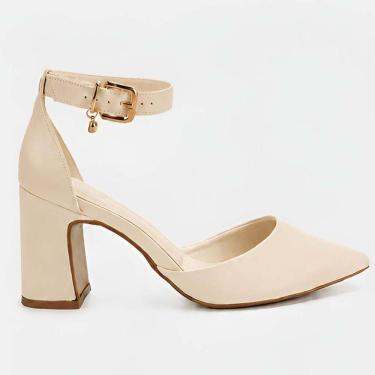 Imagem de Sapato Feminino Bico Fino Salto Bloco Bebece T7021-197