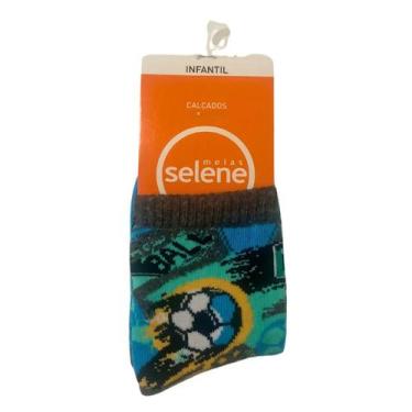 Imagem de Meia Masculina Infantil cano longo Selene, 25 a 28, Preto mescla