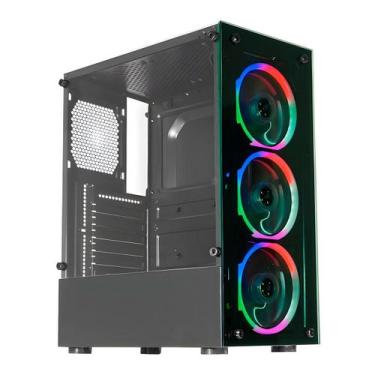 Imagem de Gabinete Gamer K-Mex 10W5 - Vidro Temperado - 3 Coolers Inclusos - ATX