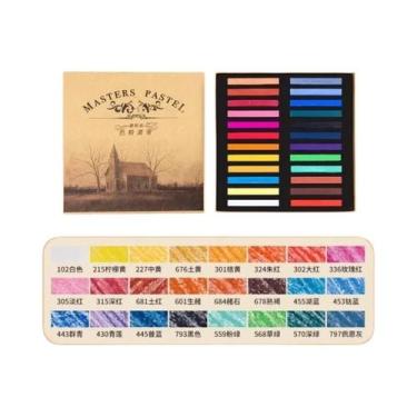 Imagem de Conjunto De Pastéis Macios 12/24/36/48 Cores, Giz De Cera Colorido, Ma