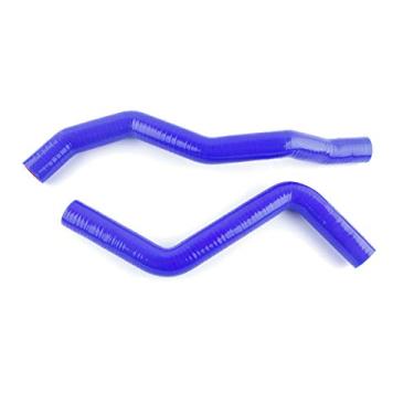 Imagem de LUXERAD Kit de mangueira de silicone de radiador de desempenho de 3 camadas 4,5 mm para Mitsubishi Eclipse GST GSX Turbo DSM 4G63 (azul)