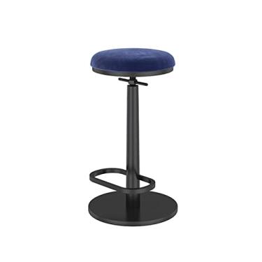 Imagem de Tamborete de Bar, Banqueta de Cozinha com Altura de Balcão Altura Ajustável, Cadeira Alta Giratória Sem Encosto de Metal, Ilha de Cozinha, Bistrô, Banqueta de Café, Altura 25,5" - 31,5"