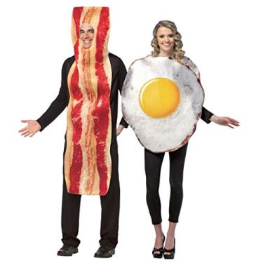 Imagem de Rasta Imposta Bacon Slice & Fried Egg Couples Halloween Costume Set, Adult One Size
