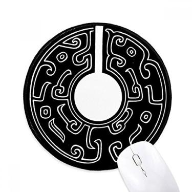 Imagem de DIYthinker China Cultura Primavera Outono Estados Guerreiros Mouse Pad Desktop Escritório Tapete Redondo para Computador