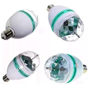 Imagem de Lâmpada De Tomada Led Colorido Giratória Bola Maluca Festa