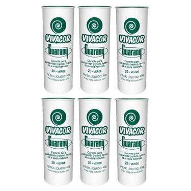 Imagem de Tinta p/Tecido Corante Roupas Vivacor Guarany 40g 6u Verde