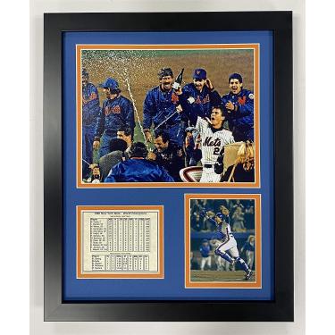 Imagem de New York Mets 1986 MLB World Series Champions Colecionável | Colagem de fotos emoldurada Decoração de arte de parede | Legends Never Die, 28 x 35 cm, (11259U)
