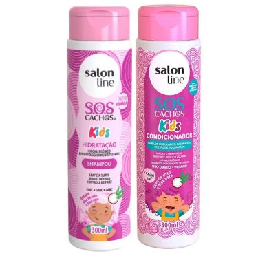 Imagem de Shampoo + Condicionador Salon Line Sos Cachos Kids Hidratação 300Ml