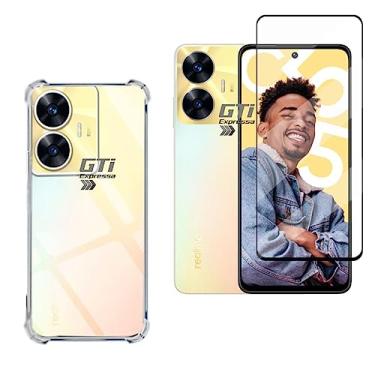 Imagem de Kit Capa Anti Impacto e Película De Vidro 3D 9D Para Realme C55