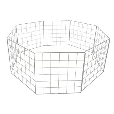 Imagem de Instalojas - Cercadinho para Cachorro e Gato 8 Telas 40x40cm + 18 Abraçadeiras + 4 Fixadores Adesivos Branco