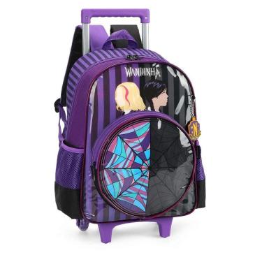 Imagem de Mochila de Rodinhas Com Alça Luxcel Wandinha Roxo