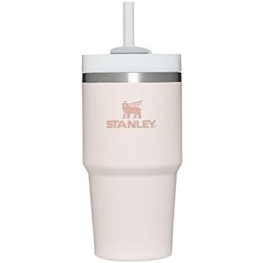 Imagem de Stanley Copo Quencher H2.0 com canudo 590 ml | Tampa Flowstate de 3 posições | Suporte de copo compatível para viagens | Copo de aço inoxidável isolado | Sem BPA | Quartzo rosa