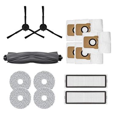 Imagem de HMHAMA Principais escovas rolantes laterais escova esfregão pano almofadas filtro saco de poeira peças de reposição serve para Dreame S10/x10/B101CN/Dreame Bot L10s Ultra/L10s Pro Robot Vacuum