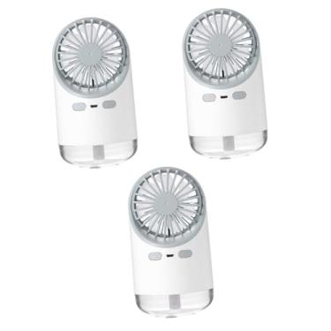 Imagem de Zerodeko 3 Pçs Ventilador De Nebulização Umidificador Ventilador 3 Em 1 Ventilador Noite Ventilador De Refrigeração Handheld Q1 Ventilador Elétrico Branco