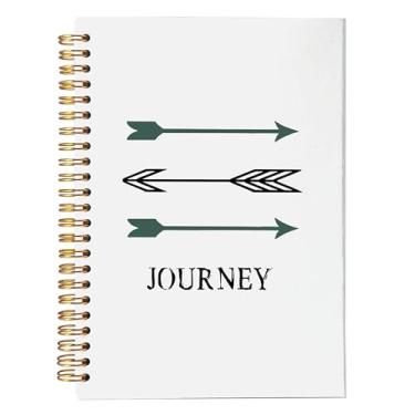 Imagem de NEGIGA Caderno Journey Arrow Signs Diário, presentes de caçador para homens, presentes exclusivos de caçador, caderno de viagem, caderno espiral 14 x 21 cm