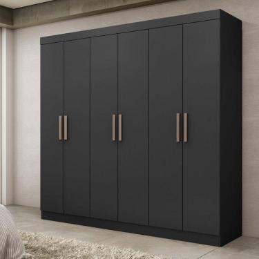 Imagem de Guarda Roupa Casal 6 Portas 2 Gavetas MDF Genebra Maxel