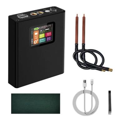 Imagem de HYZHANHONG Spot Solding Machine, Máquina de soldagem de bateria de 5000mAh Máquina de soldagem portátil Mini Spot com 30 tiras de níquel ajustáveis e suporte de bateria