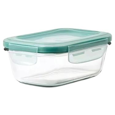 Imagem de Pote Marmita De Vidro Retangular Hermético Essence 640ml Multiuso Cozinha Freezer Microondas Premium Armazenamento Alimentos