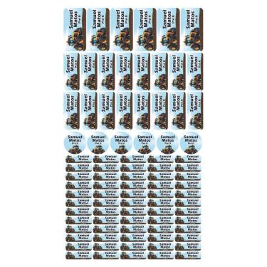 Imagem de Adesivo Etiqueta Escolar Personalizado Vinil Carros 88UN