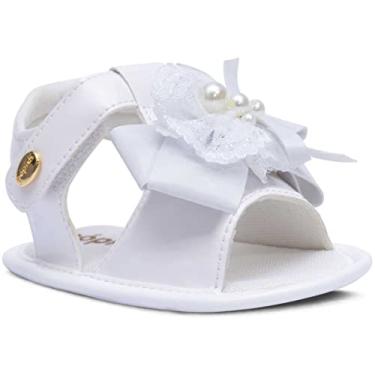 Imagem de Sandália Bebê Menina Infantil Sapatilha Confort Festa 01.17 (Branco, BR, Bebê, Alfa, M)