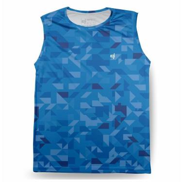 Imagem de Regata Cavada Camisa Masculina Academia Fitness Dry Corrida Camiseta Evapora suor com Proteção UV-Masculino
