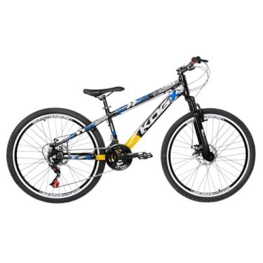 Imagem de Bicicleta Aro 26 KOG 18v Disco Freeride Full X25 Tipo Viking,13.5,Preto com Amarelo Azul