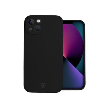 Imagem de Gshield Capa Case Capinha Silicon Premium Antiderrapante com Interior em Microfibra, Proteção Contra Impressões Digitais, Arranhões, Quedas e Impactos (Preta, iPhone 13)