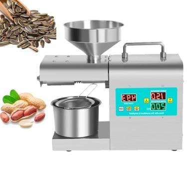 Imagem de KKSOUFX Extrator AutomáTico De Prensa De óLeo Comercial DoméStico,Extrator De óLeo De Nozes Frio/Quente,Design De Desmontagem RáPida E FáCil De Limpar, Para Amendoim Gergelim Noz