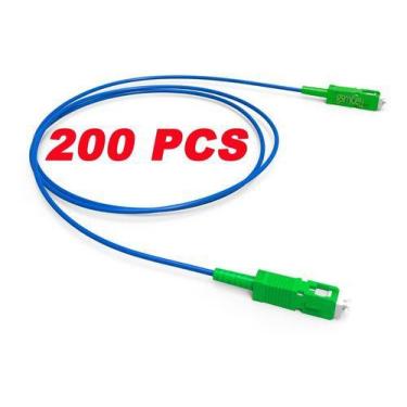 Imagem de 200 Patch Cord Cordão Óptico Sc/apc X Sc/apc 3mm 2mt Anatel - gsmcell