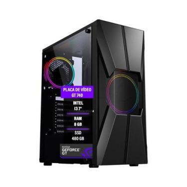 Imagem de Pc Gamer I3 7 Gt 740 4Gb 8Gb Ram Ddr4 Ssd 480Gb Fonte 500W - Amorim
