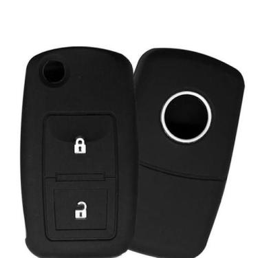 Imagem de Capa Silicone Chave Canivete Carro Golf, Saveiro, Fox 2Botão, Preto