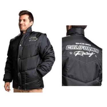 Imagem de Jaqueta Califórnia Carbono Racing Life Logo Cinza Refletiva Frio Inver