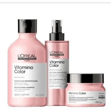 Imagem de Kit L'Oréal Vitamino Color Shampoo 300ml + Másc 250g + Leave-in 190ml
