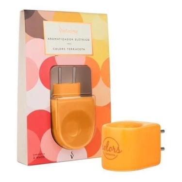 Imagem de Aromatizador Difusor Elétrico Terracota Porcelana Laranja - Via Aroma