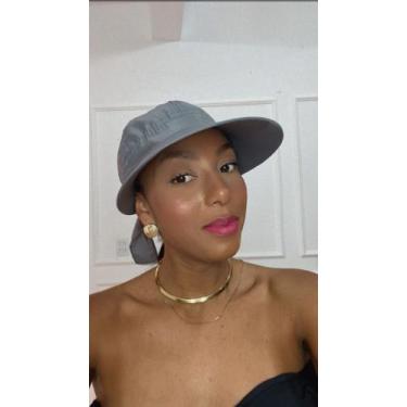 Imagem de Chapéu Viseira Tactel Aba Larga Moda Feminina Verão Fashion Praia Vôle
