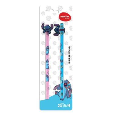 Imagem de Kit Com 2 Lápis De Escrever Stitch C/ Ponteira Sortido Molin - Molin d