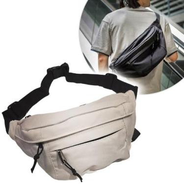 Imagem de Pochete Grande Transversal Ajustável Lisa para Celular e Dinheiro - sh