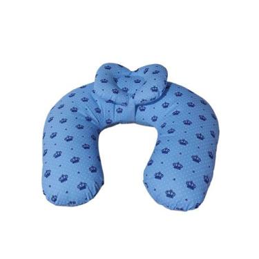 Imagem de Almofada Para Amamentação Bebe Travesseiro Amamentar Coroa - Multiflex