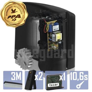 Imagem de Kit 1 Motor PPA 1/4CV Dz Rio 3m Crem 2 Control 1 Txcar Portão 400Kg, 2