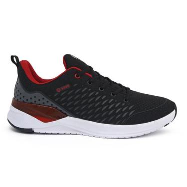 Imagem de Tênis Esportivo It Shoes Amortecedor Gel Masculino, Vermelho, 43, Masc