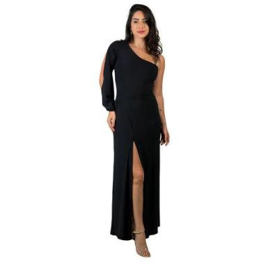Imagem de Vestido Feminino Longo  Nula manca , mula manca  Fenda Festa Madrinha 