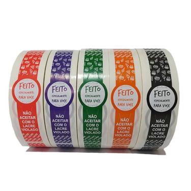 Imagem de 1 Rolo - Etiqueta Lacre Delivery Alimento Lanche (iFood, Pizza, 99food