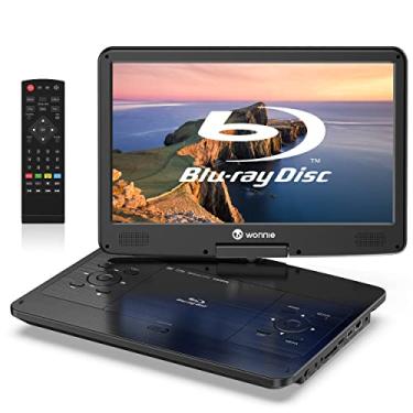 Imagem de WONNIE Leitor de Dvd Blu Ray Portátil de 16,9 "Com Tela Giratória Hd de 14,1" 1080P, Bateria Recarregável de 4 Horas, Suporta Saída Hdmi, Áudio Surround, Última Memória, Cartão Usb/Sd, Entrada Av