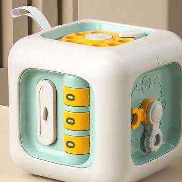 Imagem de Cubo Dado Brinquedo Educativo Para Bebê 6 Em 1, Montessori - BrincaMen